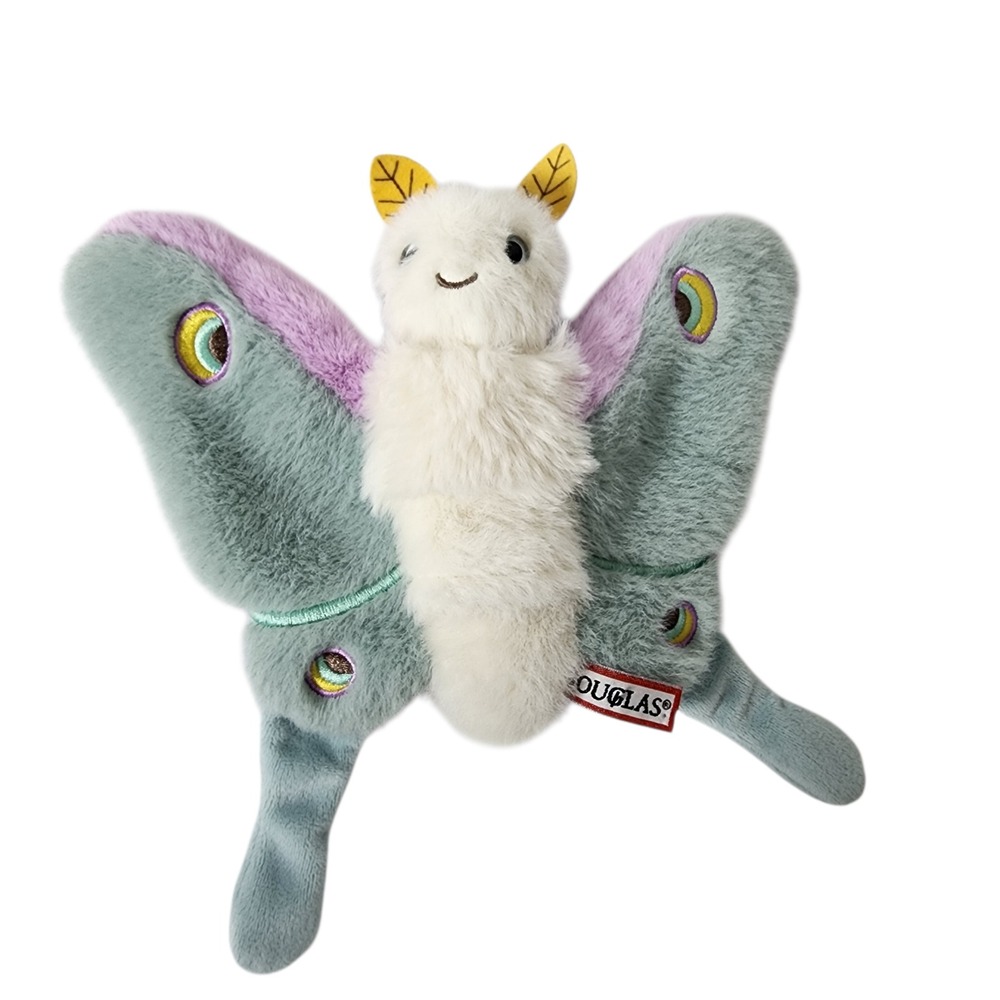 Douglas Plush Luna‎ Moth Stuffed Animal Toy Blue Purple Eye Spots
